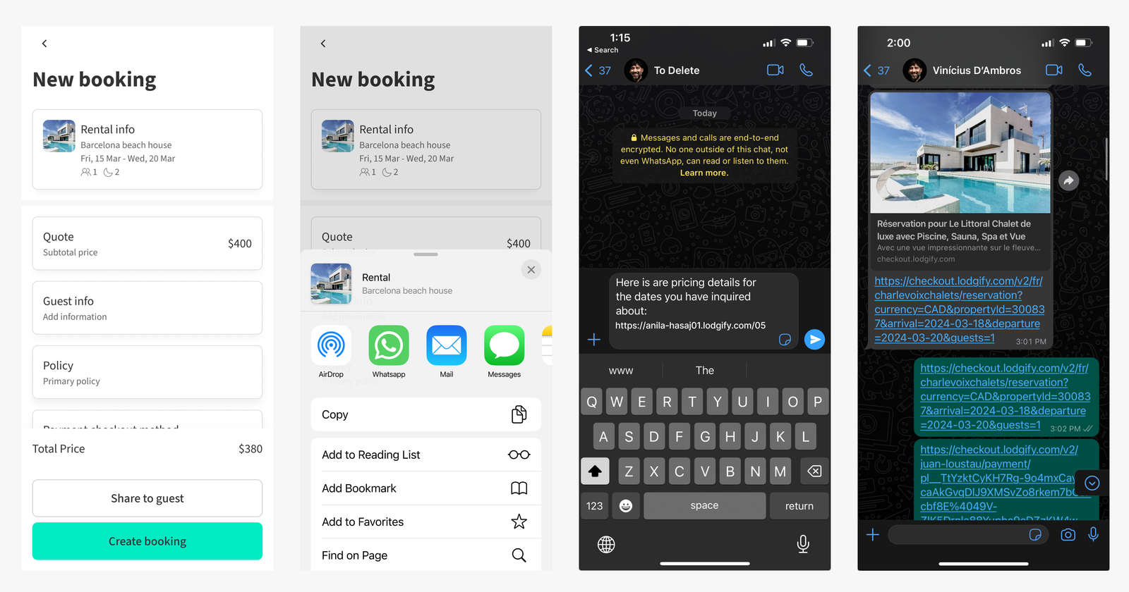 Concept of Share to guest
